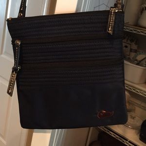 Navy Dooney & Bourke nylon triple zip