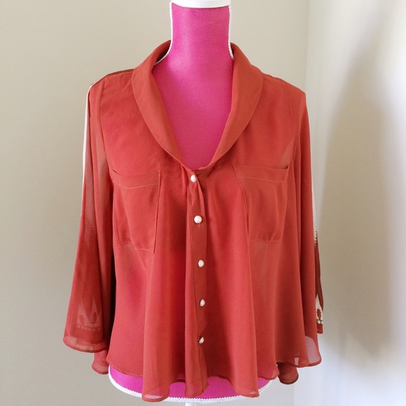 Pure Sugar Sugarlips Printed Back Blouse - Picture 3 of 4