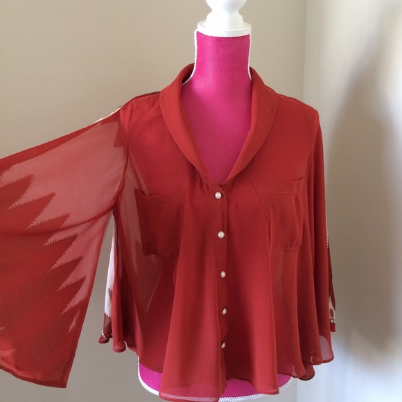 Pure Sugar Sugarlips Printed Back Blouse - Picture 4 of 4