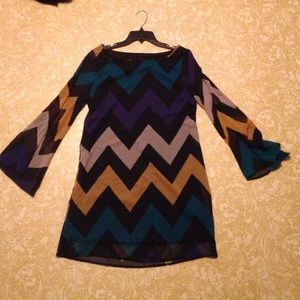 Chevron Flow Dress 💙