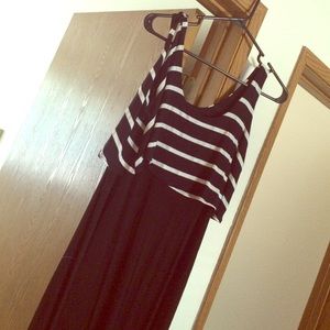 Black and white striped maxi dress!