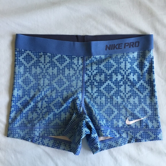 SOLD: Rare Blue Tribal Nike Pro shorts Size M