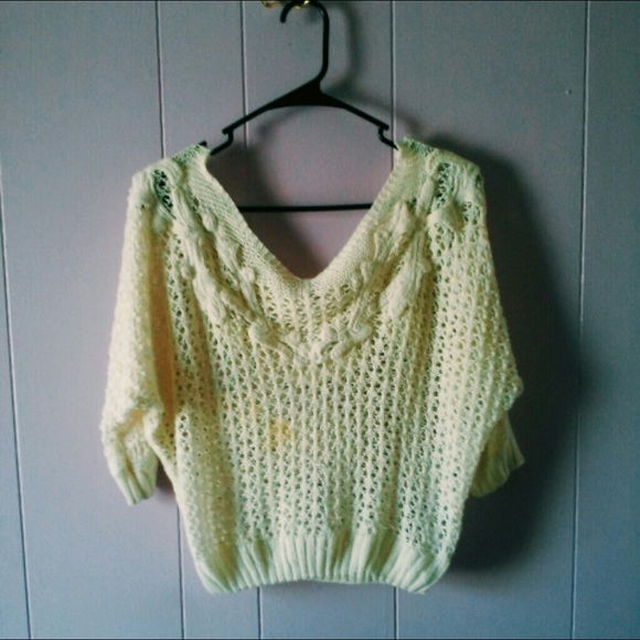White knit sweater