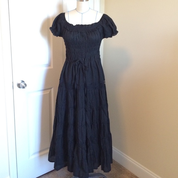 Cotton ruffled maxi dress