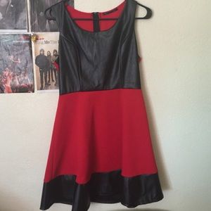 Faux leather dress