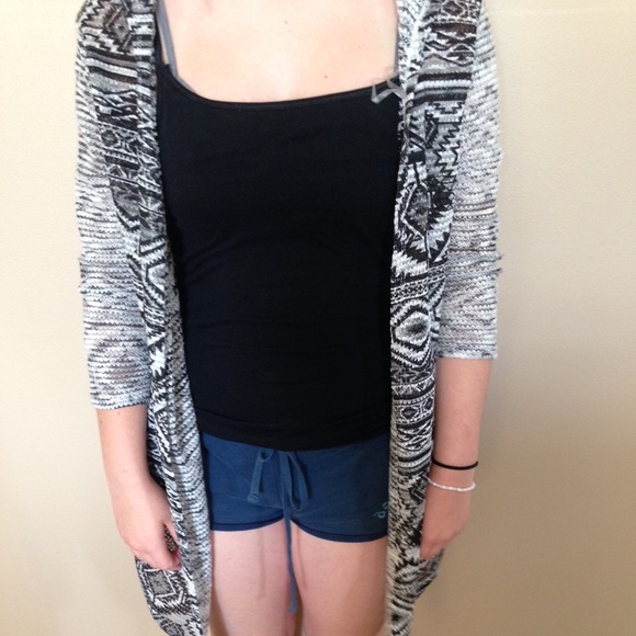 tribal print cardigan