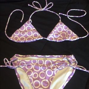 Victoria's Secret purple dot bikini size small