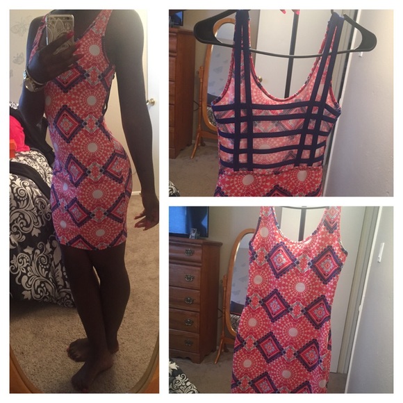 Print strapy dress