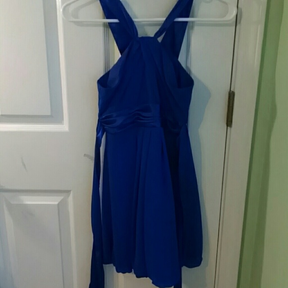 Homecoming Royal blue chiffon dress