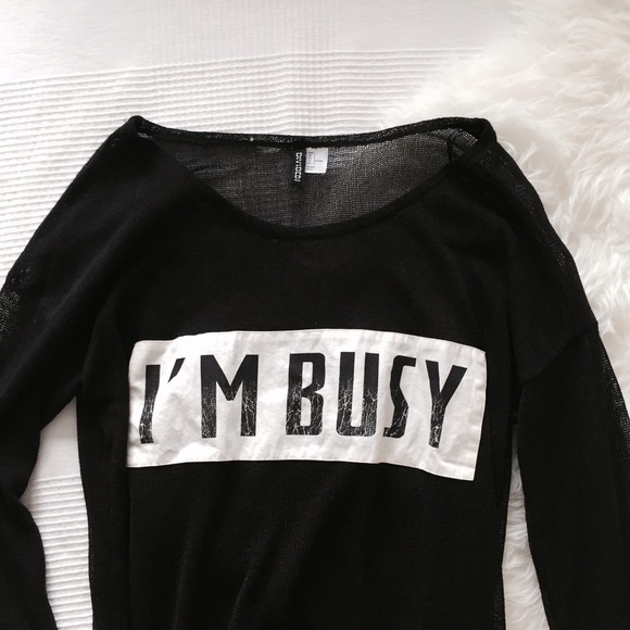 H&M Sheer Knit Oversized Sweater