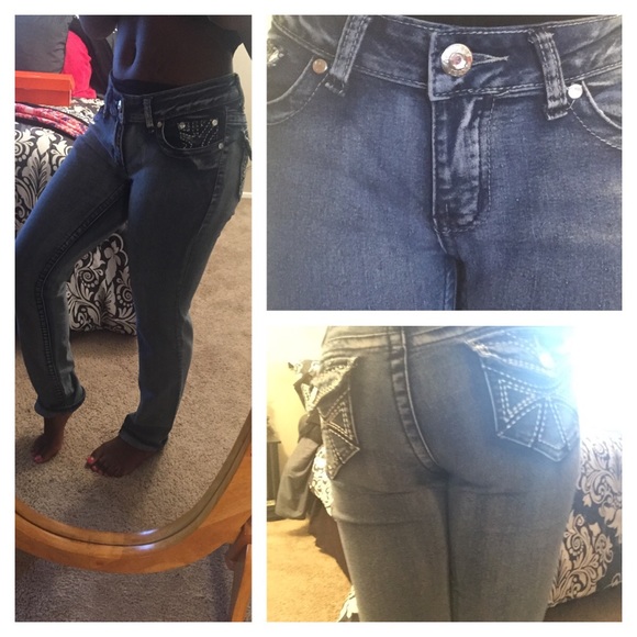Straight legged jeans