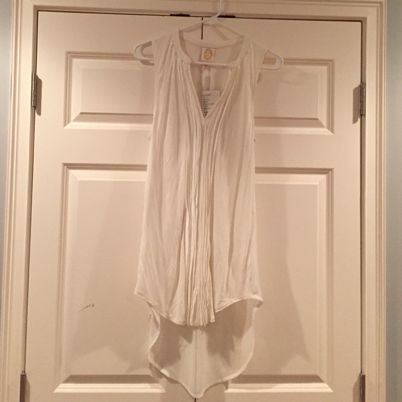 Brand new White shirt with cute fabric ruffle