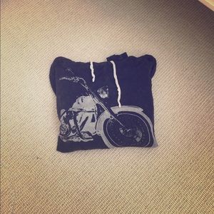 A sweatshirt/ hooded long sleeve shirt