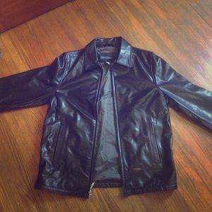 Dark Brown Leather BR Jacket, Brand New Never Worn