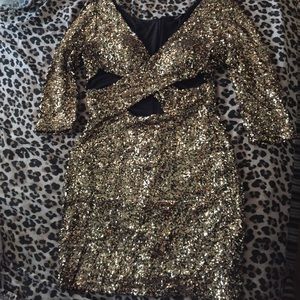 Rolypoly gold sequin dress