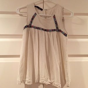 Beige with tribal print tank top