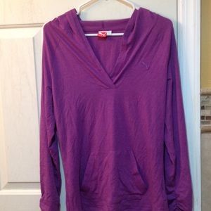 Puma purple pullover long sleeve shirt hoodie
