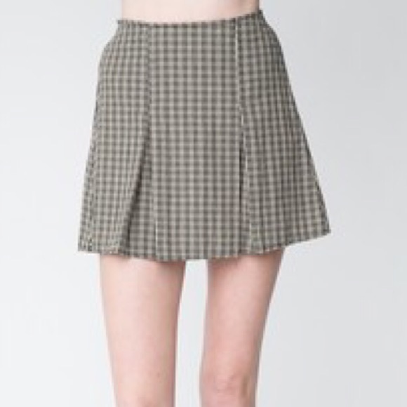 Plaid Pleated Skirt