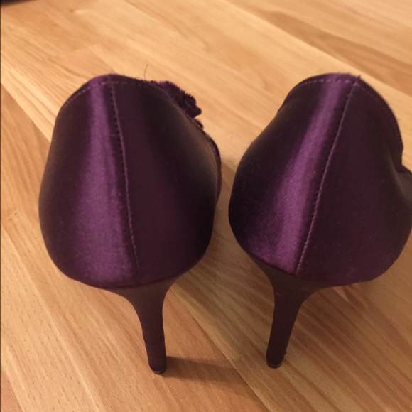 Lulu Townsend Formal Wedding Bridal Purple Heels - Picture 3 of 4