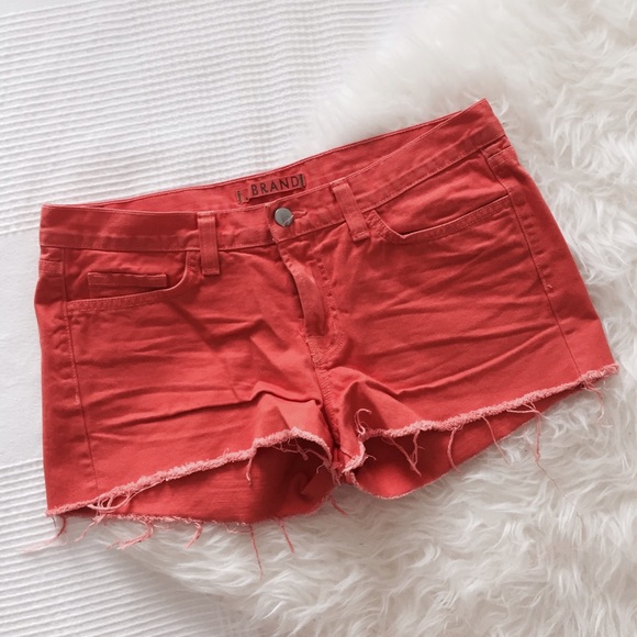 J Brand Orange Denim Shorts