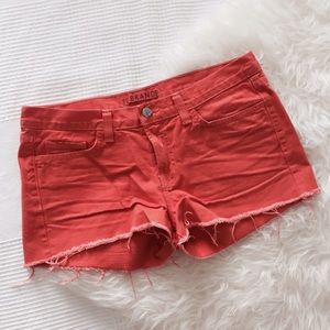 J Brand Orange Denim Shorts