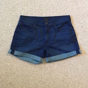 High waisted jean shorts