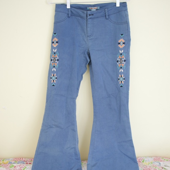 Embroidered bell bottoms