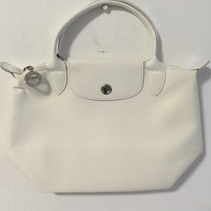 Long champ white small handbag