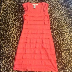 Max Studio coral fitted dress