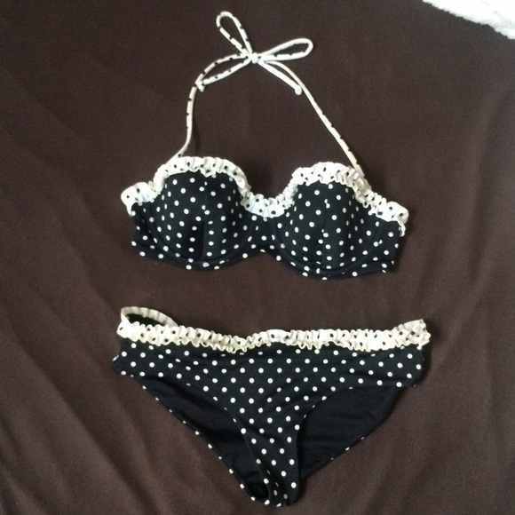 Victoria's Secret Other - Pinup Black and white polka dot push-up bikini