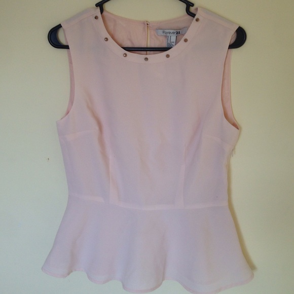 Forever 21 | Peplum Top Gold Studs