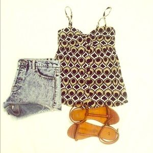 H&M Flowy Tank in Modern Print