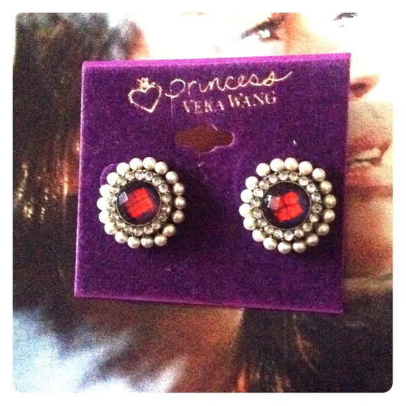 Princess Vera Wang Varsity pearl Earrings