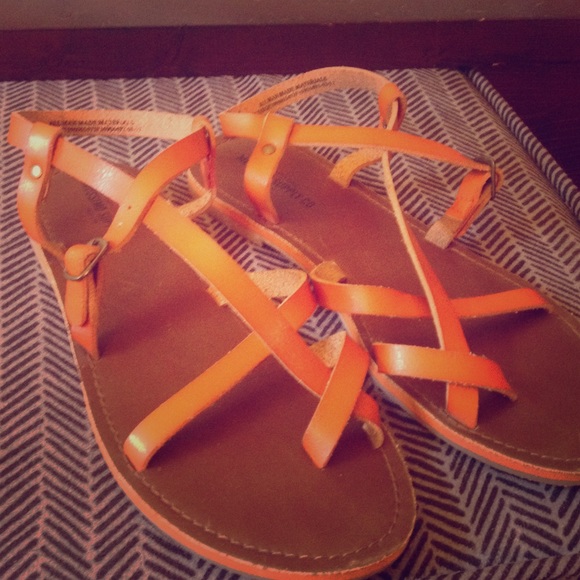 Orange strapped Mossimo sandals