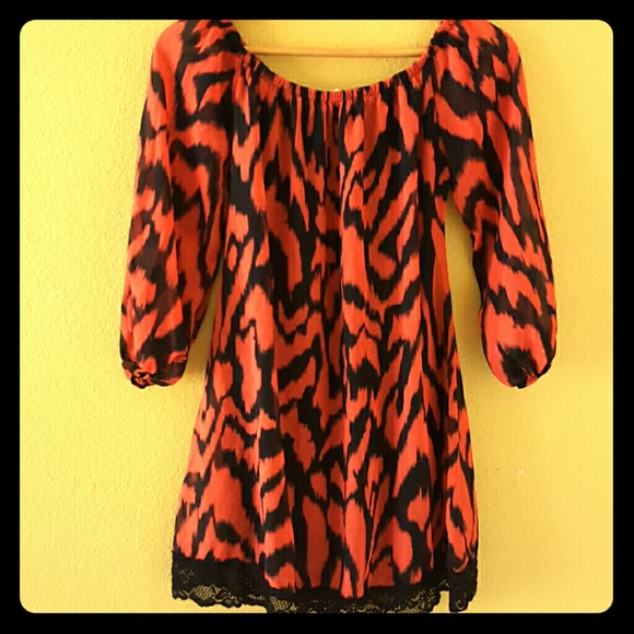 Red and black top/dress