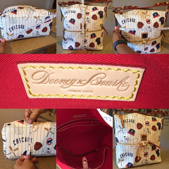 Dooney & Burke MLB Cubs short-handle Hobo purse.