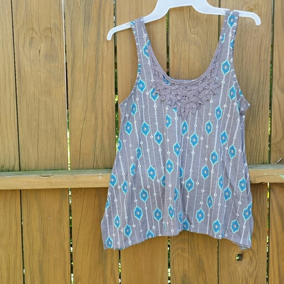 Gray Tribal Tank