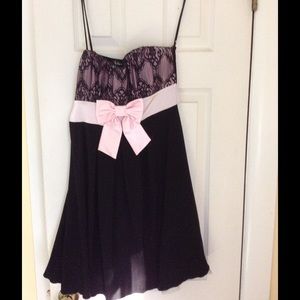 Pink and black dress