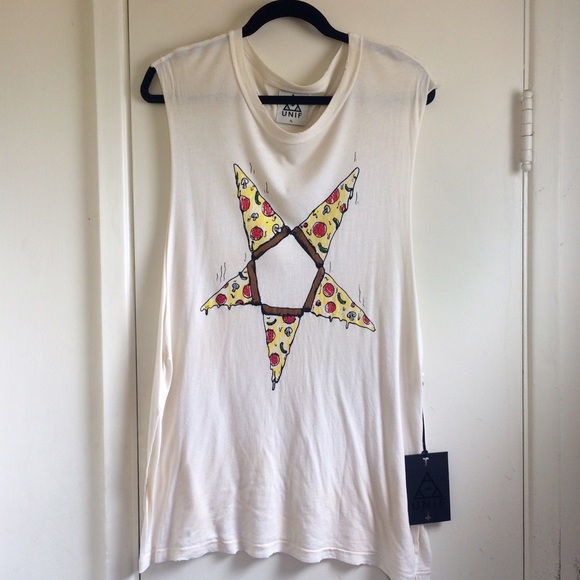 UNIF Pizzagram Muscle Tee