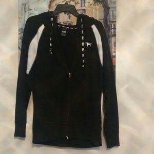 VS Pink Black Zip Up hoodie