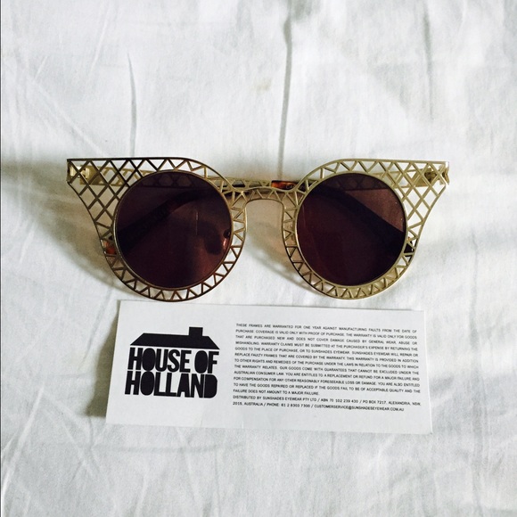 House of holland Accessories - 🎀HOUSE OF HOLLAND🎀 metal net sunglasses gold