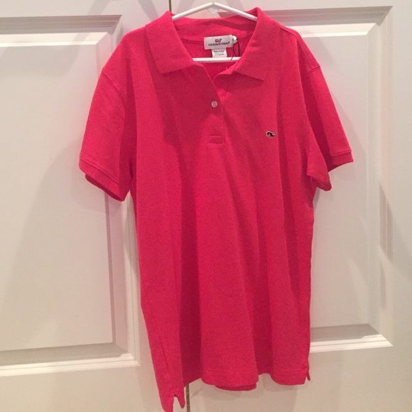 NEW ladies pink vineyard vines polo