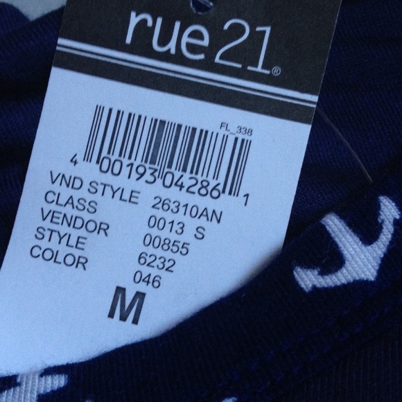 rue 21 half- anchor sleeve shirt - Picture 2 of 3