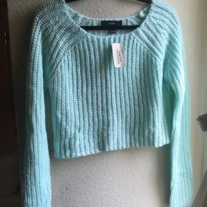 Soft mint cropped sweater