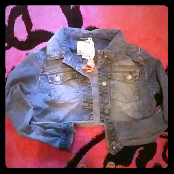 Denim crop jacket