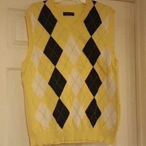 Men's Never Worn Argyle Patterned Sweater Vest