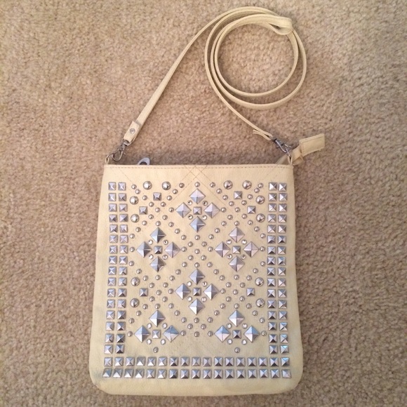 Studded Tan Cross Body Bag