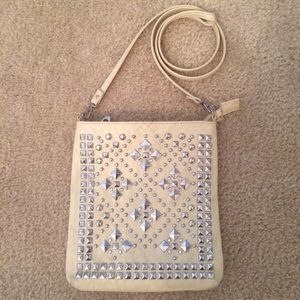 Studded Tan Cross Body Bag