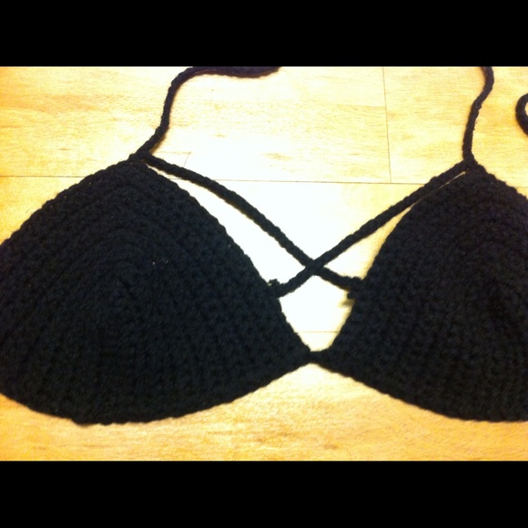 ⚫️Black crochet bikini top⚫️ - Picture 2 of 3