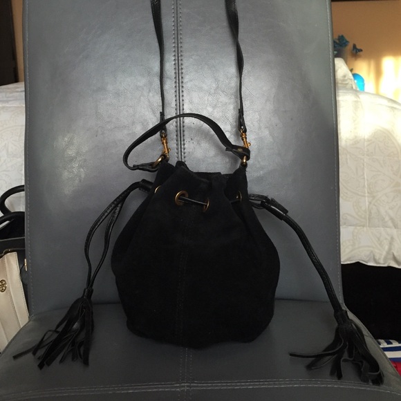 Top Shop Suede Pouch Cross Body Bag